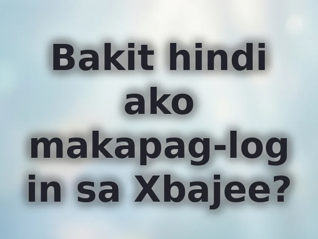 Solusyon sa login errors