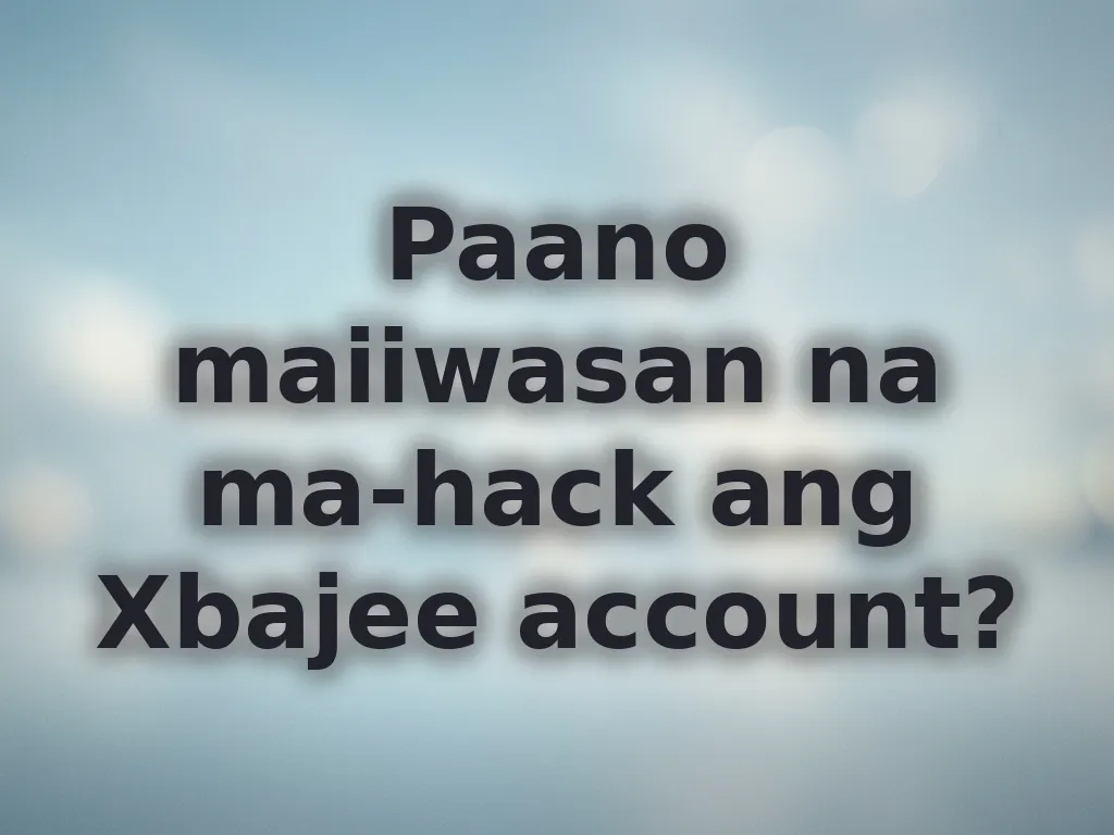 Security tips for account